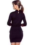 Bluzka damska z rękawem 3/4, czarna, Kilye, Eldar