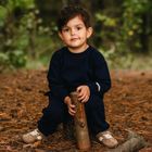 Bluzka dziecięca z długim rękawem, granatowa, Eevi