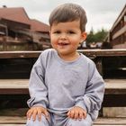 Bluzka dziecięca z długim rękawem, szara, Eevi