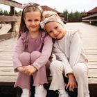 Bluzka dziewczęca z długim rękawem, beżowa, Eevi