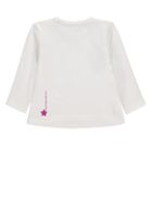 Bluzka dziewczęca z długim rękawem, biała, Bellybutton