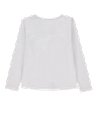 Bluzka dziewczęca z długim rękawem, biała, Esprit