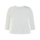 Bluzka dziewczęca z długim rękawem, biała, Kanz