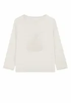 Bluzka dziewczęca z długim rękawem, biała, Tom Tailor