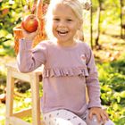 Bluzka dziewczęca z długim rękawem, fioletowa, Eevi