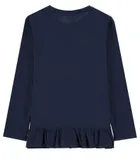 Bluzka dziewczęca z długim rękawem, granatowa, Tom Tailor