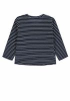 Bluzka dziewczęca z długim rękawem, granatowa, Tom Tailor