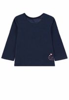 Bluzka dziewczęca z długim rękawem, granatowa, Tom Tailor