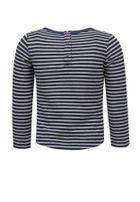 Bluzka dziewczęca z długim rękawem, granatowo-szara, Lief