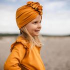 Bluzka dziewczęca z długim rękawem, musztardowa, Eevi