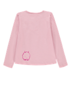 Bluzka dziewczęca z długim rękawem, różowa, Esprit