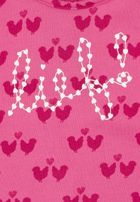 Bluzka dziewczęca z długim rękawem, różowa, Lief