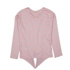 Bluzka dziewczęca z długim rękawem, różowo-biała, Tom Tailor
