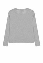 Bluzka dziewczęca z długim rękawem, szara, Tom Tailor