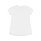 Bluzka dziewczęca z krótkim rękawem, biała, Kanz