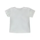 Bluzka dziewczęca z krótkim rękawem, biała, Kanz