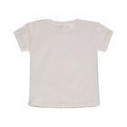 Bluzka dziewczęca z krótkim rękawem, biała, Kanz