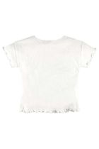 Bluzka dziewczęca z krótkim rękawem, biała, Up Baby