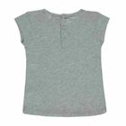 Bluzka dziewczęca z krótkim rękawem, szara, Kanz