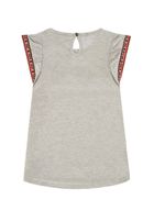 Bluzka dziewczęca z krótkim rękawem, szara, Tom Tailor