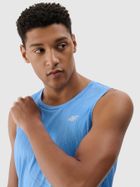 Bluzka męska bez rękawów, niebieska, 4F