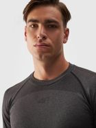 Bluzka termoaktywna męska z długim rękawem, czarna, 4F