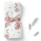 Bocioland, Króliczki, pieluszka bambusowa, 75-75 cm