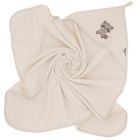 Bocioland, Szop, bawełniane okrycie kąpielowe, ręcznik z kapturkiem, 80-80 cm
