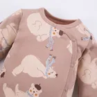 Body chłopięce z długim rękawem, beżowe, Eevi