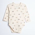 Body chłopięce z długim rękawem, beżowe, Nicol