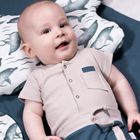 Body chłopięce z krótkim rękawem, szare, Nicol