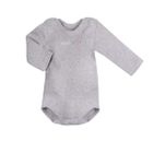 Body dziecięce z długim rękawem, bawełna organiczna, białe, szare, zestaw, 2 szt., Esprit