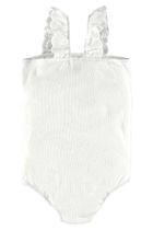 Body dziewczęce na ramiączka, białe, Up Baby