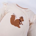 Body dziewczęce z długim rękawem, beżowe, Eevi