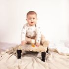 Body dziewczęce z długim rękawem, beżowe, Nicol