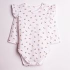 Body dziewczęce z długim rękawem, białe, Nicol