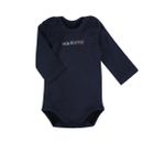 Body niemowlęce z długim rękawem, białe, granatowe, zestaw, 2 szt., Esprit