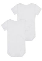 Body niemowlęce z krótkim rękawem, białe, zestaw, 2 szt., Kanz