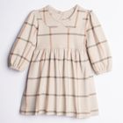 Body sukienka z długim rękawem, beżowe, Nicol