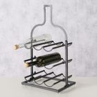 Boltze Home, Botella, stojak na wino metalowy w kształcie butelki, wys. 54,5 cm