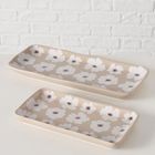 Boltze Home, Canea, patery ceramiczne w kwiaty, 13-15 cm