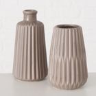Boltze Home, ceramiczny wazon z tłoczonym wzorem, Esko, 18 cm