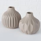 Boltze Home, ceramiczny wazon z tłoczonym wzorem, Esko, średnica 11 cm