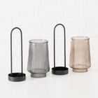 Boltze Home, Iver, szklany świecznik z uchwytem, 25,5 cm