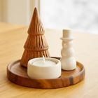 Boltze Home, Ove, świecznik z bałwankiem i choinką, 13 cm