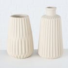 Boltze Home, wazon ceramiczny z tłoczonym wzorem, Esko, 17 cm