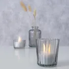 Boltze Home, zestaw szklanych dekoracji, Tolka, świeczniki i wazon, 10 cm