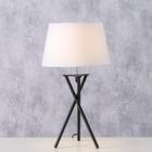 Boltze, Novo, lampa stołowa z metalową podstawą, 48 cm