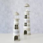 Boltze, Sands, zestaw metalowych dekoracji, latarnie morskie, 40-57 cm