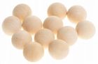 Brewis, drewniane kulki, bez otworu, naturalne, 20 mm, 12 szt.